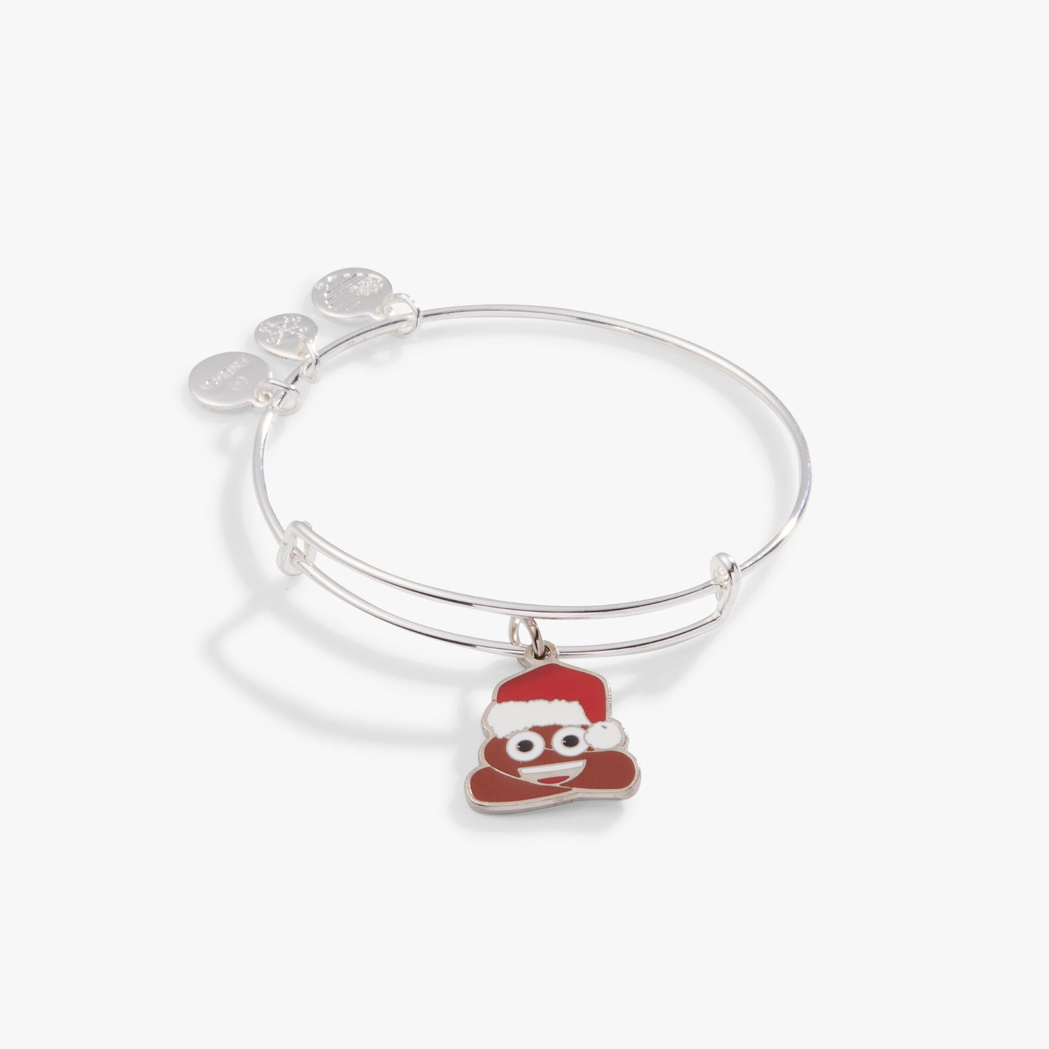 Emoji Holiday Poop Charm Bangle Bracelet