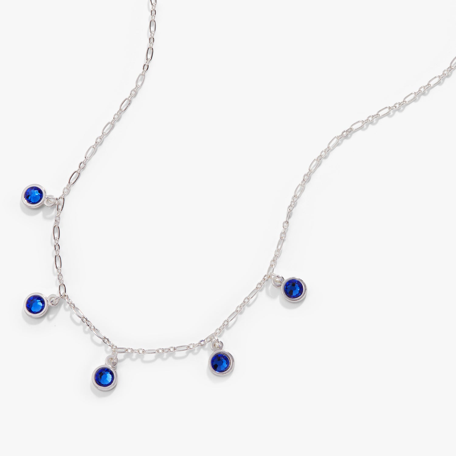 Multi-Crystal Necklace, Sapphire
