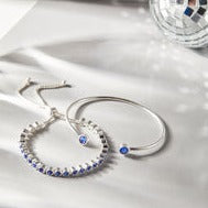 Flex Cuff Bracelet, Sapphire